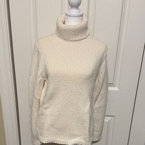 Ann Taylor Cozy Cream Cowl Neck Sweater